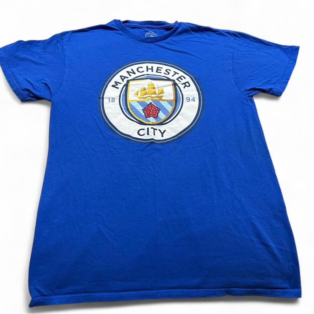1894 Manchester City Classic Logo Blue Mens Tshirt Sz M Soccer Official Merch
